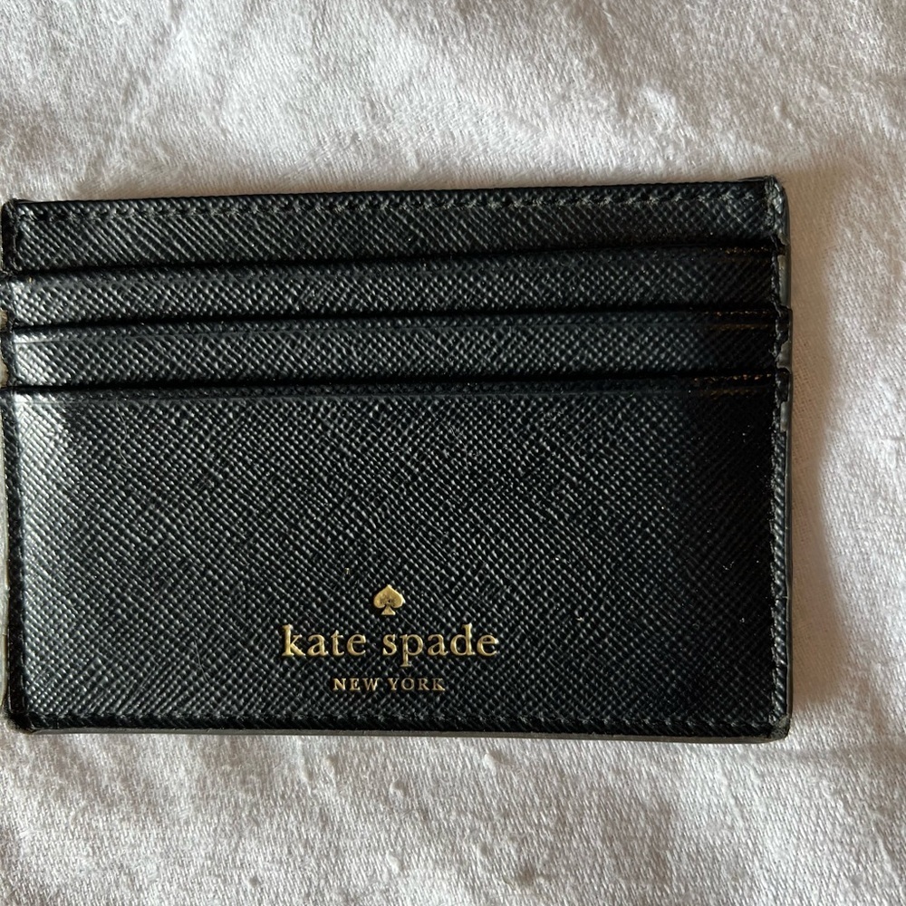 Kate Spade Glitter Black Card Holder